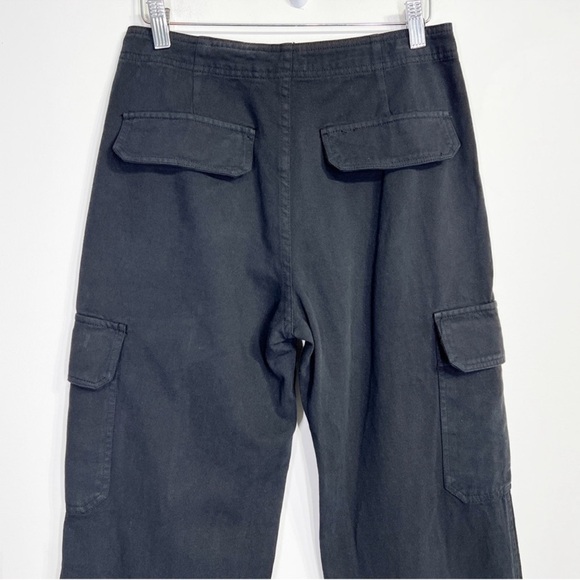 Zara High Rise Straight Leg Cargo Pants Black big pockets straight leg - Picture 9 of 9